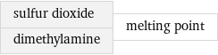 sulfur dioxide dimethylamine | melting point