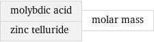 molybdic acid zinc telluride | molar mass