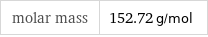 molar mass | 152.72 g/mol