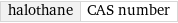 halothane | CAS number