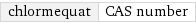 chlormequat | CAS number