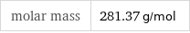 molar mass | 281.37 g/mol