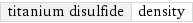 titanium disulfide | density