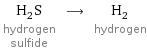 H_2S hydrogen sulfide ⟶ H_2 hydrogen