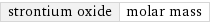 strontium oxide | molar mass