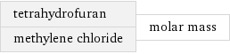 tetrahydrofuran methylene chloride | molar mass