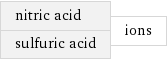 nitric acid sulfuric acid | ions