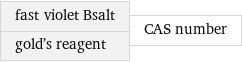 fast violet Bsalt gold's reagent | CAS number