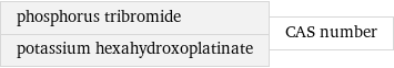 phosphorus tribromide potassium hexahydroxoplatinate | CAS number