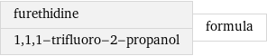 furethidine 1, 1, 1-trifluoro-2-propanol | formula