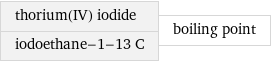 thorium(IV) iodide iodoethane-1-13 C | boiling point
