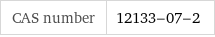 CAS number | 12133-07-2