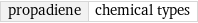 propadiene | chemical types