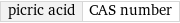 picric acid | CAS number