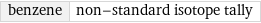 benzene | non-standard isotope tally