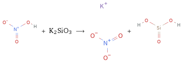  + K2SiO3 ⟶ + 