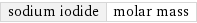 sodium iodide | molar mass