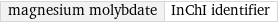 magnesium molybdate | InChI identifier