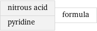 nitrous acid pyridine | formula