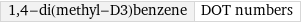 1, 4-di(methyl-D3)benzene | DOT numbers