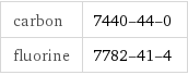 carbon | 7440-44-0 fluorine | 7782-41-4