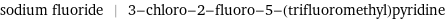 sodium fluoride | 3-chloro-2-fluoro-5-(trifluoromethyl)pyridine