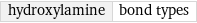 hydroxylamine | bond types