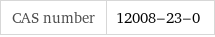 CAS number | 12008-23-0