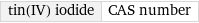 tin(IV) iodide | CAS number