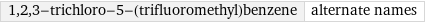 1, 2, 3-trichloro-5-(trifluoromethyl)benzene | alternate names