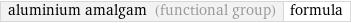 aluminium amalgam (functional group) | formula