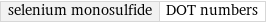 selenium monosulfide | DOT numbers