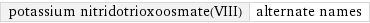 potassium nitridotrioxoosmate(VIII) | alternate names