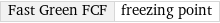 Fast Green FCF | freezing point