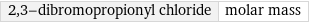 2, 3-dibromopropionyl chloride | molar mass