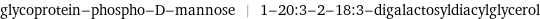 glycoprotein-phospho-D-mannose | 1-20:3-2-18:3-digalactosyldiacylglycerol