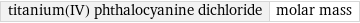 titanium(IV) phthalocyanine dichloride | molar mass