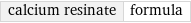 calcium resinate | formula