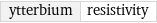 ytterbium | resistivity