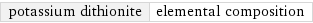 potassium dithionite | elemental composition