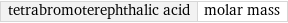 tetrabromoterephthalic acid | molar mass