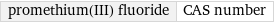 promethium(III) fluoride | CAS number