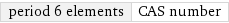 period 6 elements | CAS number