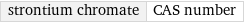 strontium chromate | CAS number