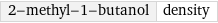 2-methyl-1-butanol | density