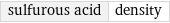 sulfurous acid | density