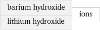 barium hydroxide lithium hydroxide | ions