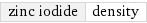 zinc iodide | density