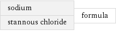 sodium stannous chloride | formula