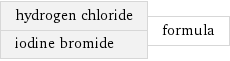 hydrogen chloride iodine bromide | formula